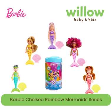 Boneka Karakter - Barbie Chelsea Rainbow Mermaids Series