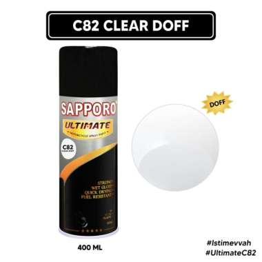 Sapporo Ultimate C82 Clear Doff / Sapporo Spray / Pernis / Cat Aerosol Terbaik