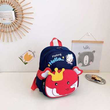 Tas Anak TK Tas Sekolah Anak Perempuan Laki laki PAUD TK Waterproof Red