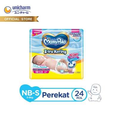 Mamypoko NB S24 popok bayi baru lahir model perekat