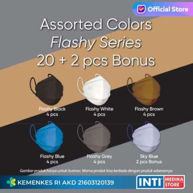 SENSI - Convex Mask 4 Ply | Masker Earloop 4 Ply | Masker Sensi - MIX MIX - Flashy