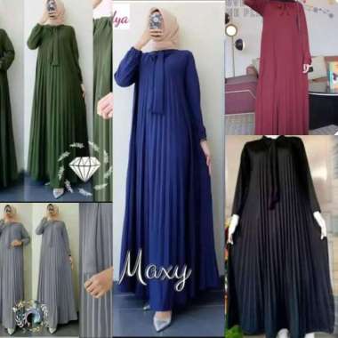 Gamis Plisket Jumbo Bahan Berkualitas Hijau