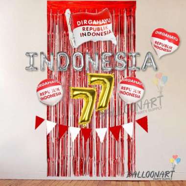 DIRGAHAYU 76 DEKORASI SET/BALON DEKORASI 17AN/KEMERDEKAAN/17 AGUSTUS