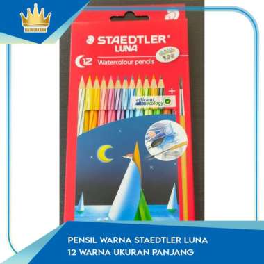 Pensil Warna Staedtler Luna 12 Warna Ukuran Panjang