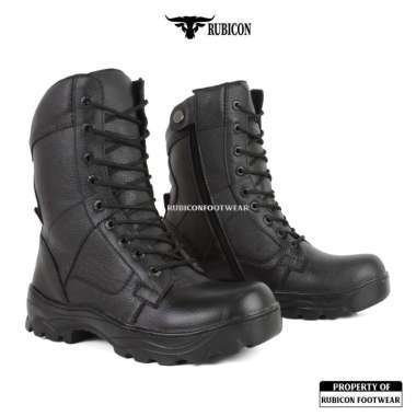 RUBICON-SEPATU BOOTS PRIA SEPATU PDL SAFETY KULIT ASLI RUBICON TACTICAL TNI SEPATU KULIT PANTHER PAN