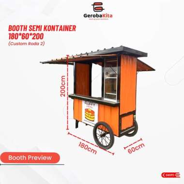 Booth Semi Container Dorong Roda 2