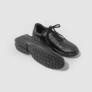MIVASO X Sepatu Sneakers Pria Cowok Casual Miles&co - Hexal Series Full Hitam 40