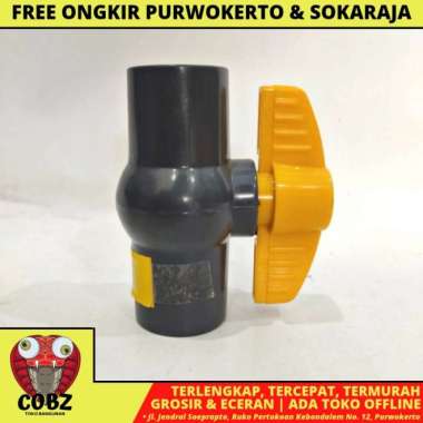 ONDA STOP KRAN BALL VALVE 3/4 INCH PVC PLASTIK DRAT DALAM