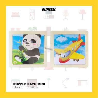 PUZZLE KAYU MINI Mainan Edukasi Edukatif Anak Pesawat