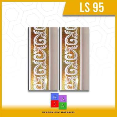 Lis Dinding Plafon PVC Ukir Bunga Emas LS 95 Multicolor