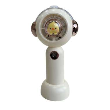 KIPAS ANGIN MINI KARAKTER TWEETY + BISA JADI NANO SPRAY FACE MIST ISI AIR PORTABLE PUTIH
