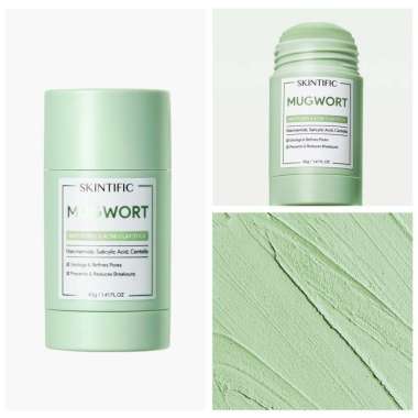SKINTIFIC - Mugwort Anti Pores & Acne Clay Mask | Alaska Volcano Clay Mask mugwort stick