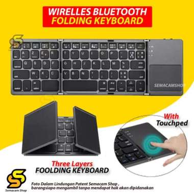 Foldable Wireless Bluetooth Keyboard With Touchpad Lipat 3 Multicolor