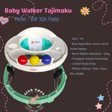 [TERMURAH BAMS] FREE KARDUS & BUBBLEWRAP BABY WALKER STANDART APOLLO BAYI BW 306 BW 307 ALAT BANTU J