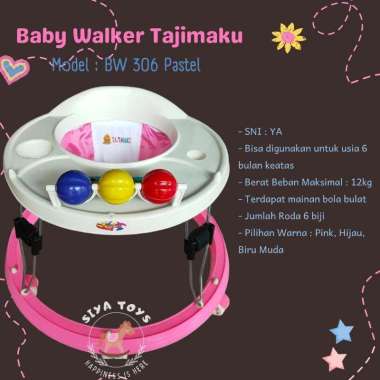 [TERMURAH BAMS] FREE KARDUS & BUBBLEWRAP BABY WALKER STANDART APOLLO BAYI BW 306 BW 307 ALAT BANTU J