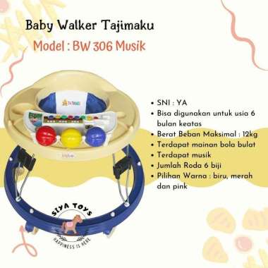 [TERMURAH BAMS] FREE KARDUS & BUBBLEWRAP BABY WALKER STANDART APOLLO BAYI BW 306 BW 307 ALAT BANTU J