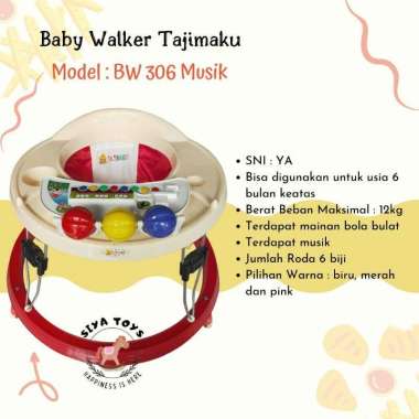[TERMURAH BAMS] FREE KARDUS & BUBBLEWRAP BABY WALKER STANDART APOLLO BAYI BW 306 BW 307 ALAT BANTU J