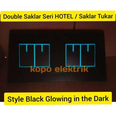 Panasonic Style Black HOTEL Double Saklar Seri Hitam