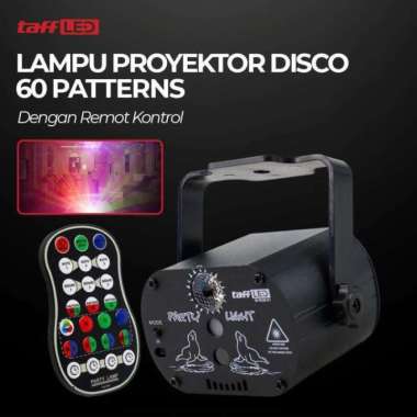 Lampu Proyektor Disco USB TaffLED 60 Patterns Remote Control M-RGB-61