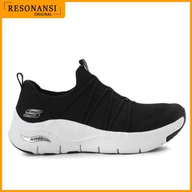 SEPATU WANITA TERBARU SKECHERS ORIGINAL SNEAKERS ARCH FIT HITAM-PUTIH