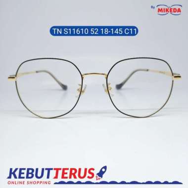 Mikeda-FRAME KACAMATA TN S11610 52 18-145 C11+LENSA(MINUS/CYLINDER) BLUE CUT