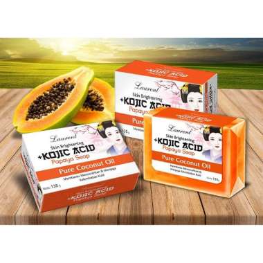 Laurent Kojic Acid Pepaya Soap 135gr Sabun Pepaya Mencerahkan