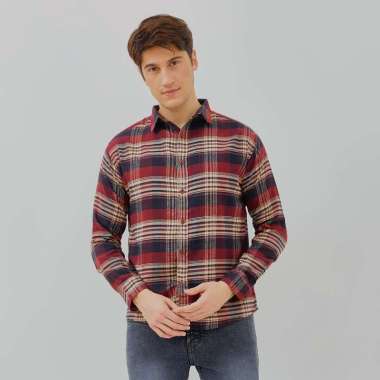 PAULMAY Kemeja Flanel Pria Lengan Panjang 6712 Abu M