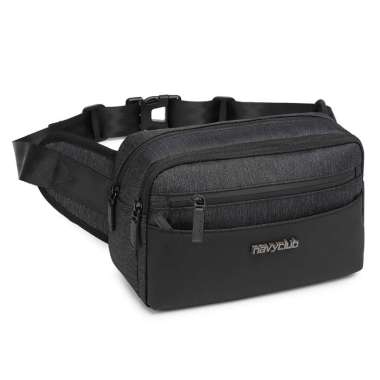Navy Club Tas Pinggang Waist Bag HHG - Tas Pria Wanita Crossbody Bags Tas Outdoor Black