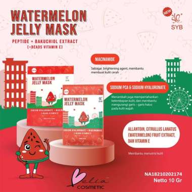 SYB JELLY MASK SERIES | BLUEBERRY | DNA SALMON | MUGWORT | WATERMELON | CUCUMBER | MASKER WAJAH BPOM