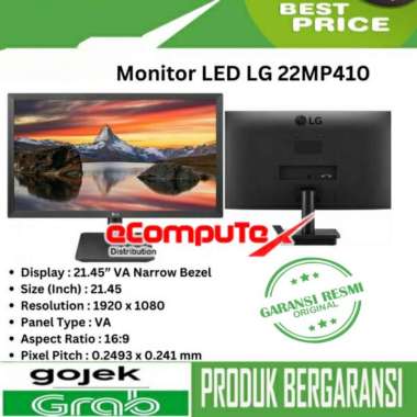 MONITOR LG LED 22MP410 21.45" FULL HD IPS / LG 22-MP410 21.45" INCH GARANSI RESMI