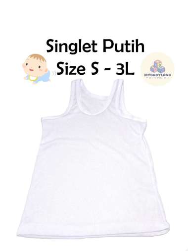 Baju Bayi / Kaos Dalam Anak Bayi / Singlet bayi dan Singlet Anak Size M Singlet Putih