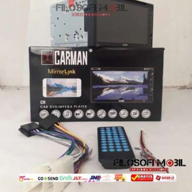 Head Unit Double Din 7 Inch Carman Car DVD / MPEG4 Player