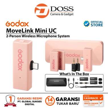 Godox MoveLink Mini UC 2-Person Wireless Microphone System - Pink