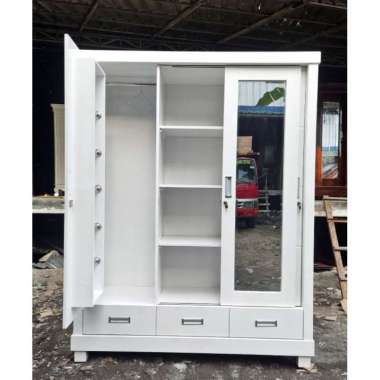 lemari pakaian 3 pintu sliding hijab premium/candra furniture