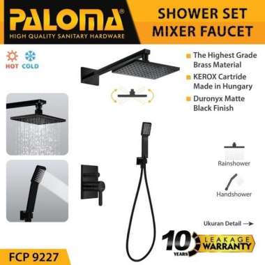 PALOMA FCP 9227 Keran Mixer Shower Tanam Set Dinding Tembok Kran Air
