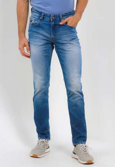 X8 Lucken Jeans slim fit jeans pria 32 BLUE