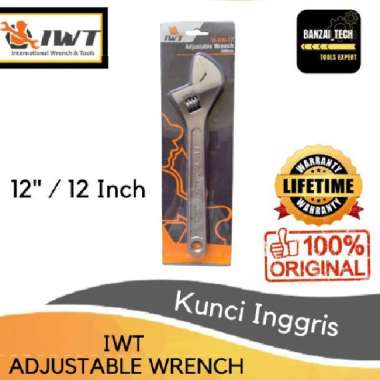 Kunci Inggris IWT 12 inch / ADJUSTABLE WRENCH Made in Japan 12" / 12 Inch