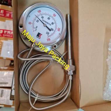 Thermometer kapiler / capillary full stainless 4" inch 160 derajat