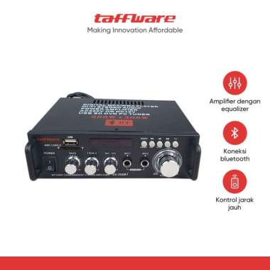 Taffware Bluetooth EQ Audio Amplifier Karaoke Home Theater FM Radio 60