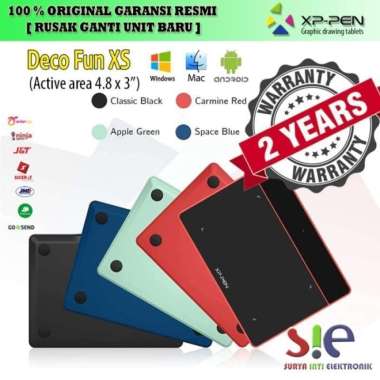 Xp Pen Deco Fun L Pentablet Alternatif Wacom Dan Huion Garansi 2 Tahun Biru