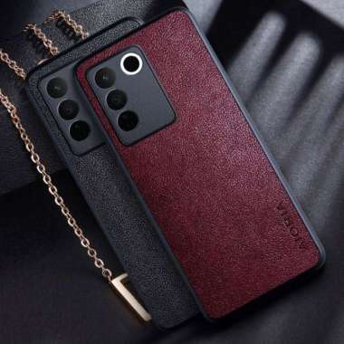 Casing Vivo Iqoo Z7 5g Iqoo Z7x Case Leather Case Aioria VIVO IQOO Z7 5G MAROON