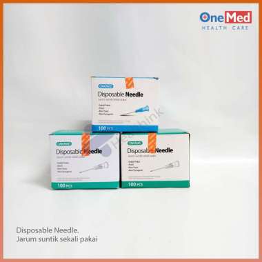 Onemed Needle per Box isi 100pcs/ Onemed Disposable Needle 18G