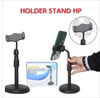 Microphone Stand Holder HP / Microphone Stand Live Broadcast / Penyangga Handphone