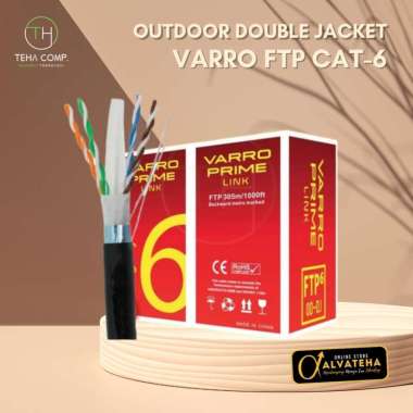 Kabel FTP Cat5 Cat6 Jaringan UTP LAN Rj45 Outdoor Double Jacket 1Meter UTP Cat6
