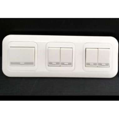 Saklar Engkel Besar + Saklar Seri ( 4 Saklar kecil ) Panasonic 3 gang