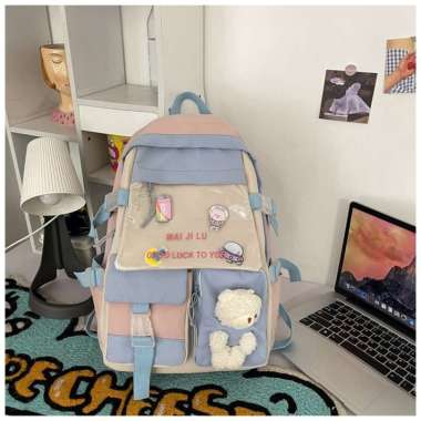 Tas Ransel Anak Perempuan Remaja SD SMP SMA Kuliah / Kado Anak Pink