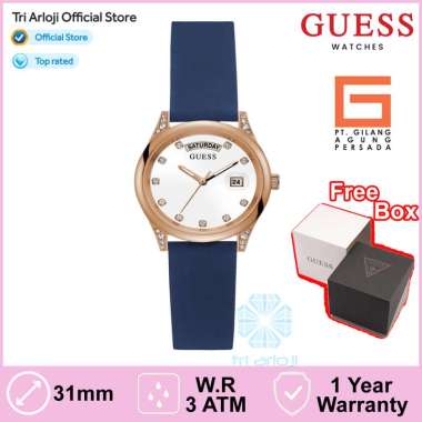 GUESS Watches GUESS GW0356L1 Original MINI AURA Jam Tangan Wanita Analog Rubber Biru