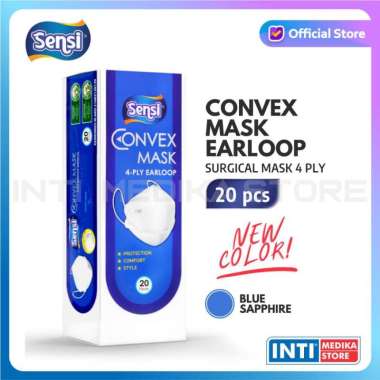 SENSI - Convex Mask 4 Ply | Masker Sensi | Masker Earloop 4 Ply Blue Sapphire