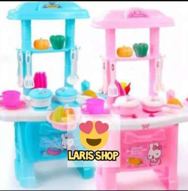mainan masak masakan anak - happy kitchen set fk 113 Multicolor