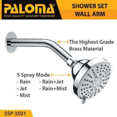 PALOMA SSP 3501 Shower Set Wall Tanam Mandi Head Kepala Tembok Paket